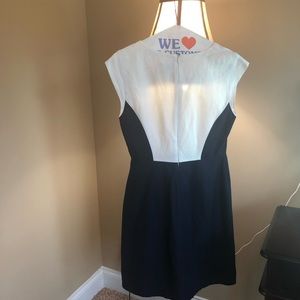 Navy and white linen dress!!